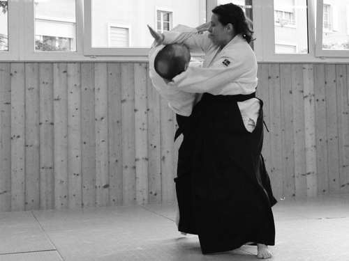 Cours d'aïkido en couple